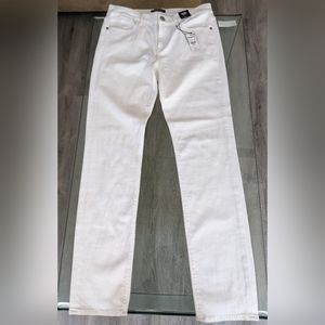 NWT Express Super Skinny Mid-Rise White Jeans Size 8R